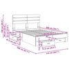 vidaXL Bed Frame with Drawer with Headboard Manual Engineered Wood