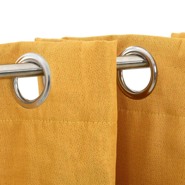 vidaXL Linen-Look Blackout Curtains with Grommets 2pcs Yellow 140x175cm