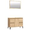 vidaXL 2 Piece Bathroom Furniture Set Sonoma Oak Engineered Wood