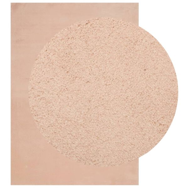 vidaXL Rug HUARTE Short Pile Soft and Washable Blush 120x170 cm