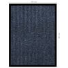 vidaXL Doormat Striped Blue 60x80 cm