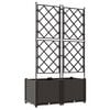 vidaXL Garden Planter 2 pcs Brown 80 x 40 x 143 cm Steel