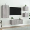 vidaXL 5 Piece TV Wall Units with LED Grey Sonoma Engineered Wood