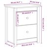 vidaXL Bedside Cabinets 2 pcs White 50x35x61.5 cm Solid Wood Pine