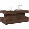 vidaXL Coffee Table with LED Lights Brown Oak 90x50x40 cm