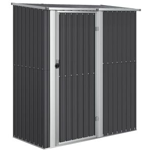 vidaXL Garden Shed Anthracite 180.5x97x209.5 cm Galvanised Steel