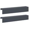 vidaXL Garden Cover Profile 2 pcs 100 x 20 x 15 cm Steel Anthracite