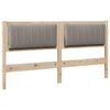 vidaXL Upholstered Headboard Brown 150 cm Solid Pine Wood