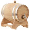 vidaXL Wine Barrel with Tap Solid Pinewood 12 L