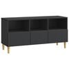 vidaXL TV Cabinet with Drawer Black 102 x 34.5 x 50 cm Engineered Wood