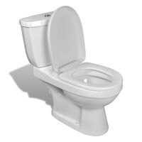 vidaXL Toilet With Cistern White
