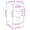 vidaXL Bedside Cabinets 2 pcs Pink 36x39x68 cm Steel
