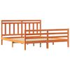 vidaXL Bed Frame with Headboard Wax Brown 180 x 200 cm