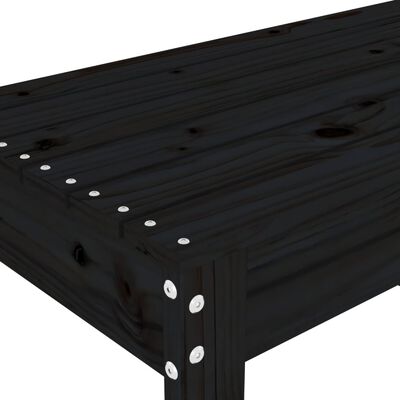 vidaXL Garden Bench Black 80x38x45 cm Solid Wood Pine