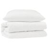 vidaXL Duvet Set with Pillow 2 pcs White Microfibre