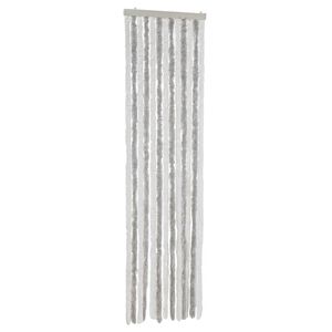 vidaXL Fly Curtain Light Grey and White 56x200 cm Chenille