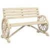 vidaXL Garden Bench 2-Seater Solid Wood Fir