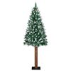 vidaXL Slim Christmas Tree Green 210 cm PVC and Solid Pine wood