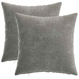 vidaXL Cushion Cover 2 pcs HEERLEN Dark Grey 35 x 35 cm