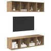 vidaXL TV Cabinet Set Wall-mounted 3 pcs Artisan Oak Engineered Wood