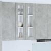 vidaXL Hanging Cabinet Concrete Grey 60 x 31 x 100 cm Engineered Wood