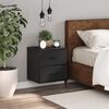 vidaXL Wall-mounted Bedside Cabinet Black 40x31x39.5 cm