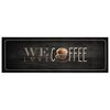 vidaXL Kitchen Rug Washable Coffee Text 60x180 cm Velvet