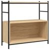 vidaXL Bookshelf Sonoma Oak 80x30x78,5 cm Engineered Wood and Iron