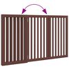 vidaXL Dog Gate Foldable 3 Panels Brown 150 cm Poplar Wood