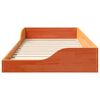 vidaXL Bed Frame Wax Brown 100 x 200 cm Solid Pine Wood