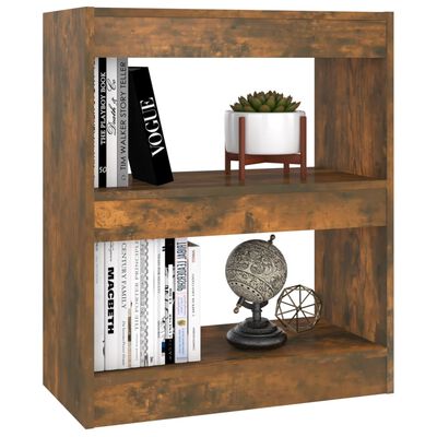 vidaXL Book Cabinet/Room Divider Smoked Oak 60x30x72 cm
