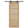 vidaXL Sliding Door ORKDAL Brown 83 x 211 cm Solid Pine Wood