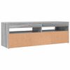 vidaXL TV Cabinet with LED Lights Grey Sonoma 120x35x40 cm
