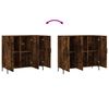 vidaXL Sideboard Smoked Oak 90x34x80 cm Engineered Wood