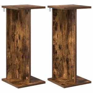 vidaXL Plant Stand 2 pcs Smoked Oak 25 x 25.5 x 60.5 cm