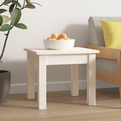 vidaXL Coffee Table White 35x35x30 cm Solid Wood Pine