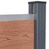 vidaXL Fence Panel Set Brown 699x186 cm WPC