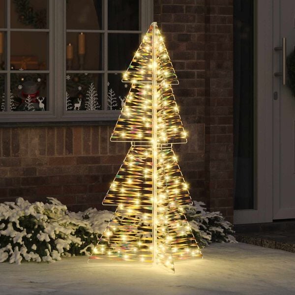 vidaXL Christmas Tree with 160 LEDs Warm White 150 cm PET