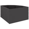 vidaXL Corner Planter Black 60 x 60 x 35 cm Steel