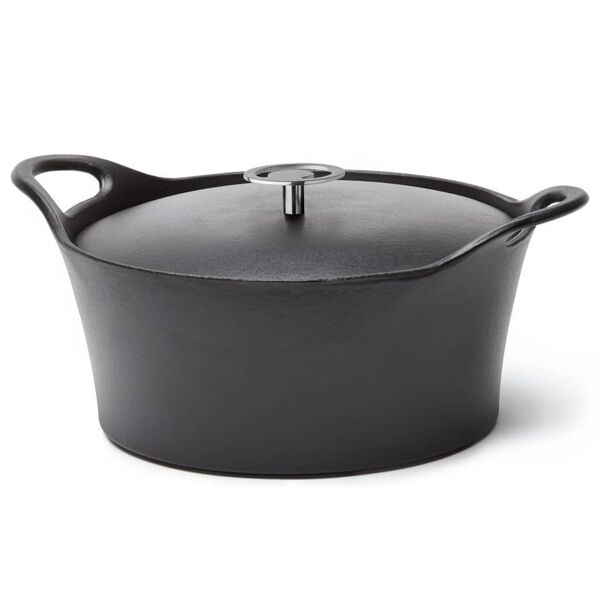 CUISINOX Cast Iron Casserole Enamelled 3.4 L 24 cm Black