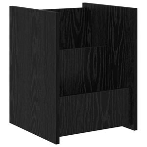 vidaXL Magazine Rack Black Oak 35 x 35 x 45 cm Engineered Wood