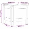 vidaXL Garden Planter Wax Brown 40 x 40 x 39 cm Solid Pine Wood