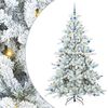 vidaXL Artificial Hinged Christmas Tree White 210 cm PVC and Steel
