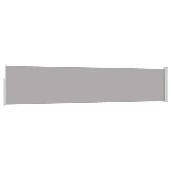 vidaXL Patio Retractable Side Awning 100x500 cm Grey