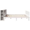 vidaXL Bookcase Bed without Mattress White 200x200cm Solid Wood Pine