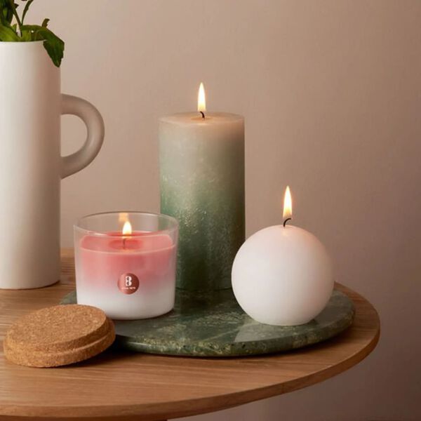 Bolsius Rustic Ball Candles Shine 6 pcs 76x71 mm Ash Rose