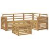vidaXL Outdoor Sofa Set 5 pcs White 59 x 59 x 37 cm Solid Acacia Wood