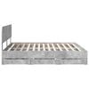 vidaXL Bed Frame Concrete Grey 200 x 200 cm Engineered Wood