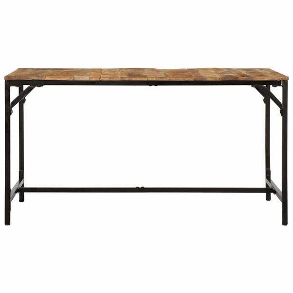 vidaXL Dining Table 140x70x75 cm Solid Wood Rough Mango