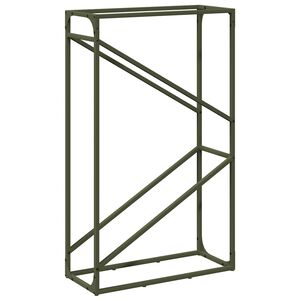 vidaXL Firewood Rack Olive Green 60x25x100 cm Cold-rolled steel
